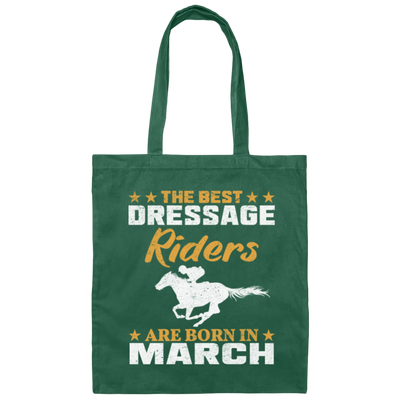 Dressage Rider Birthday March Gift Idea, Vintage Dressage Rider Canvas Tote Bag