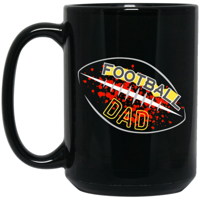 Football Dad, Birthday Day Gift, Love Football, Love Baseball, Best Gift Black Mug