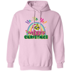 Ho Ho Ho, Grinch Christmas, Rainbow Christmas, Merry Christmas, Trendy Christmas Pullover Hoodie