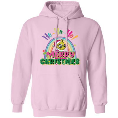 Ho Ho Ho, Grinch Christmas, Rainbow Christmas, Merry Christmas, Trendy Christmas Pullover Hoodie