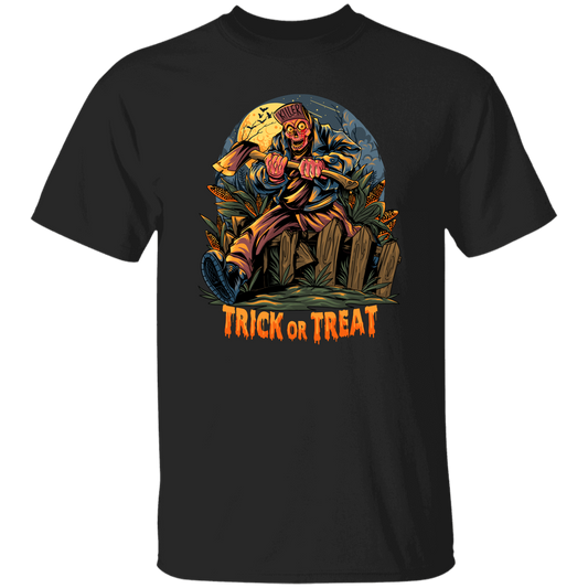 Trick Or Treat, Man Hold Axe, Halloween Night Unisex T-Shirt