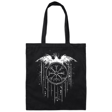 Vegvisir Runic Compass - Eagle Celts Vikings Canvas Tote Bag