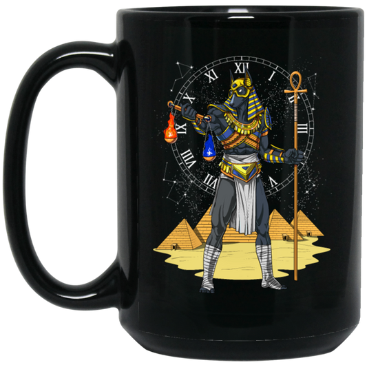 Anubis Egyptian, God Of The Afterlife Mythology, Therapy Gift Black Mug