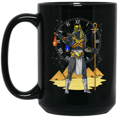 Anubis Egyptian, God Of The Afterlife Mythology, Therapy Gift Black Mug