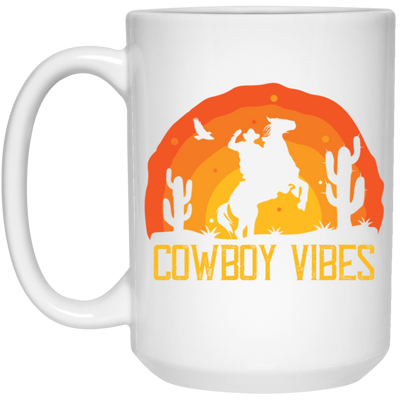 Love Cowboy, Cowboy Design, Cowboy Vibes, Retro Cowboy White Mug