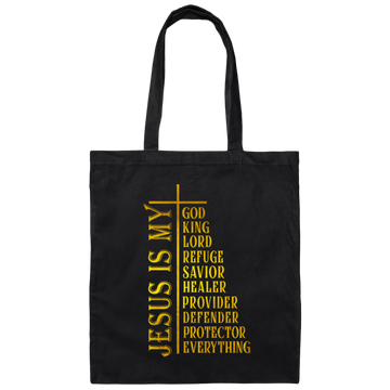 Christian Lover Jesus King Jesus Is My God My King My Lord Christian Religious Canvas Tote Bag
