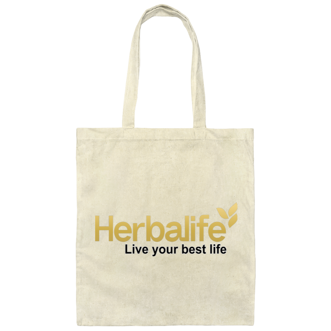 Herbalife New Logo Gold Canvas Tote Bag