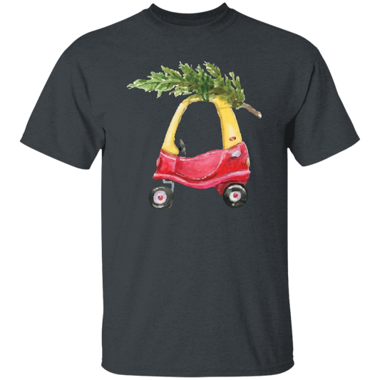 Baby Car Watercolor, Car Bring Xmas Tree, Cute Xmas Car, Merry Christmas, Trendy Chrismas Unisex T-Shirt