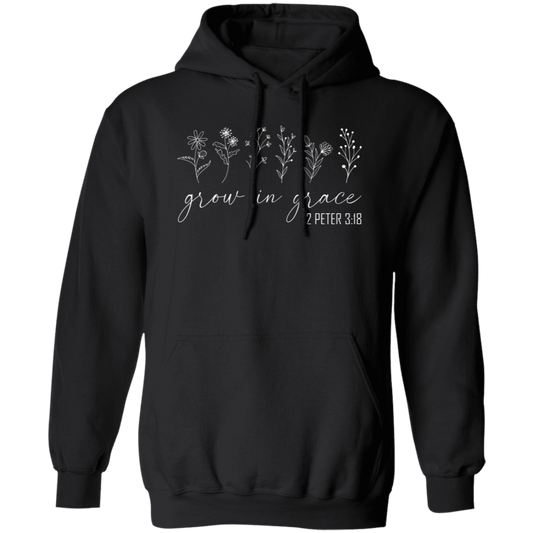 Grow In Grace, 2 Peter 3 18, Jesus Lover, Christian Love Pullover Hoodie