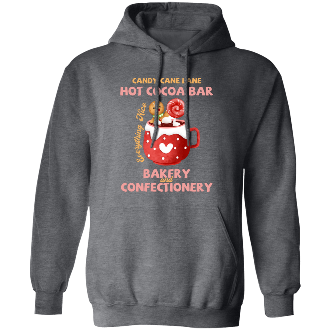 Candy Cane Lane Hot Cocoa Bar, Bakery And Confectionery, Merry Christmas, Trendy Christmas Pullover Hoodie