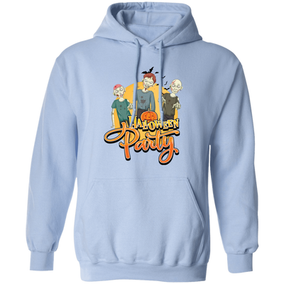 Halloween Party, Three Zombies, Zombie Boys, Trick Or Treat Pullover Hoodie