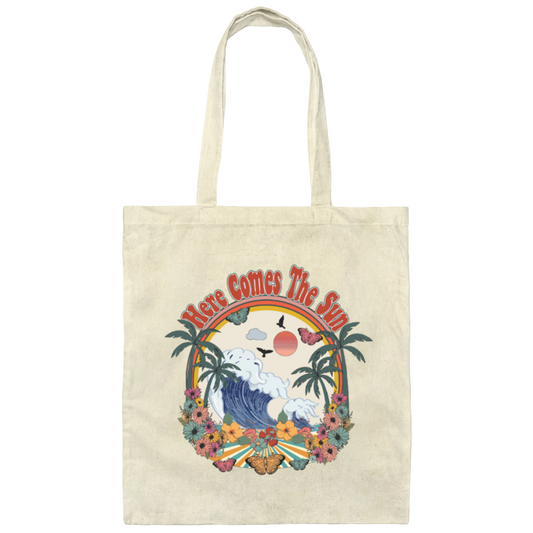 Here Comes The Sun, Summer Vacation, Hawaii Beach Canvas Tote Bag