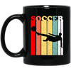 Soccer Player Vintage Style, Football, Gift For Soccer Lover Vintage Color Black Mug