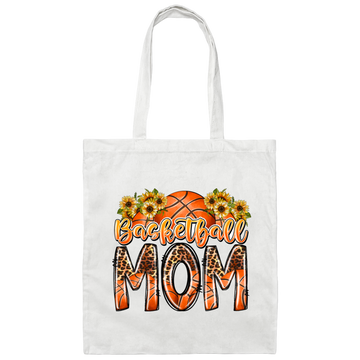 Mom's Gift, Mom Love Basketball, Best Basketball Lover Gift, Best Sport For Mom Canvas Tote Bag