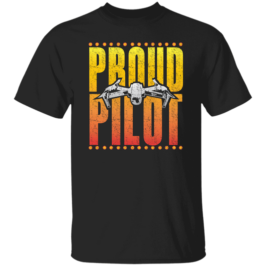 Drone Pilot, Flight Multicopter, Proud Of Pilot, Retro Airplane Love Gift Unisex T-Shirt