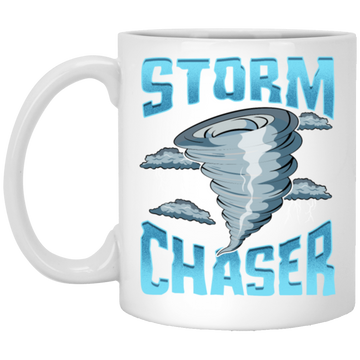Cute Storm Chaser, Severe Tornado, Weather Tornado Obsessed White Mug