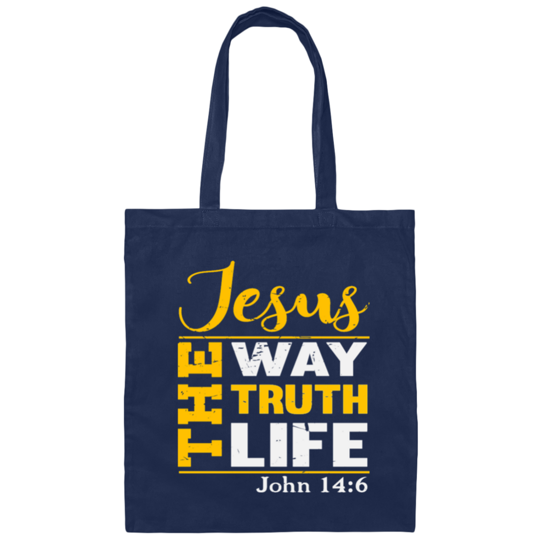 Christian Gift, Christian Statement, Love Jesus, Jesus Is The Truth Canvas Tote Bag