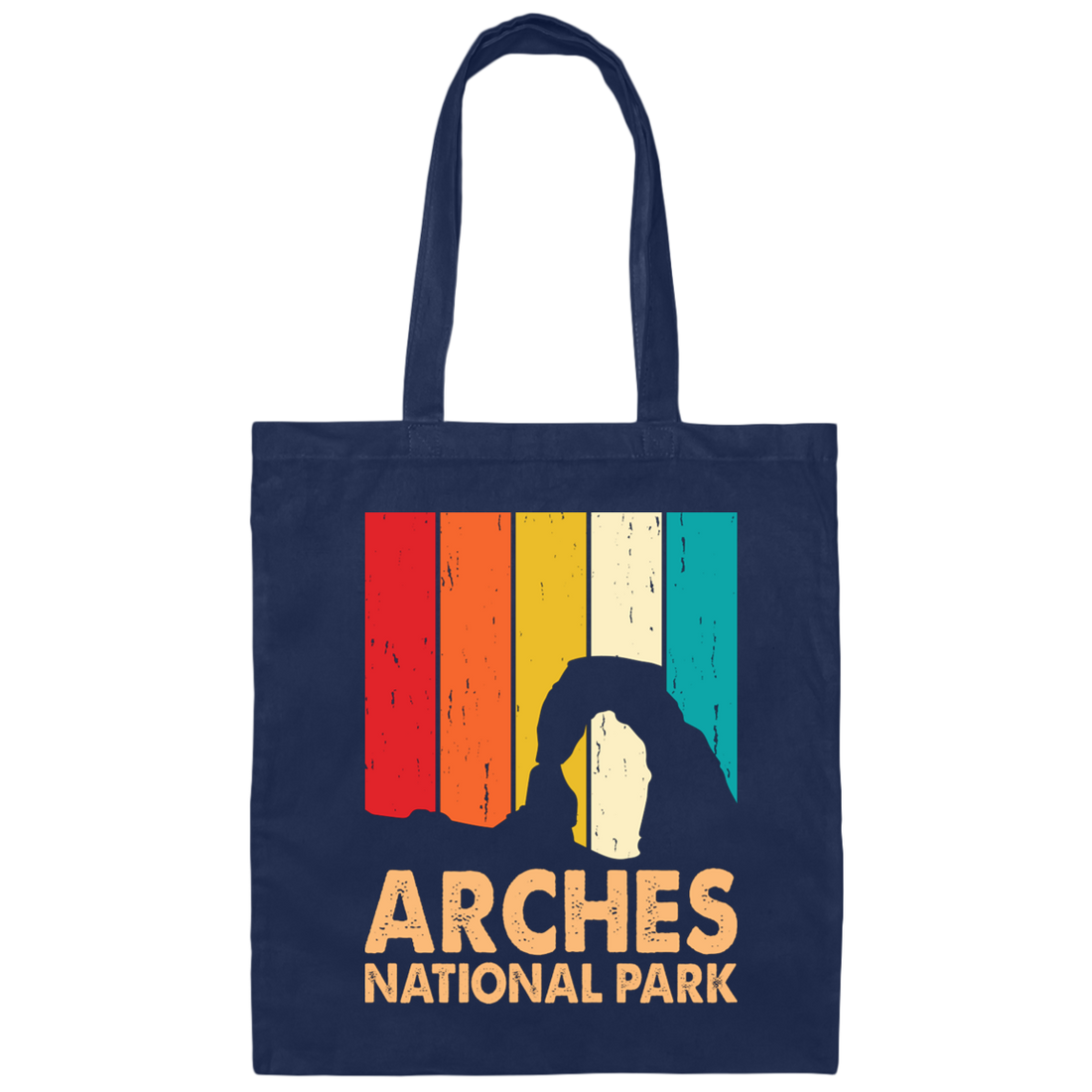 Arches National Park, Retro Arches, Arches Silhouette Canvas Tote Bag