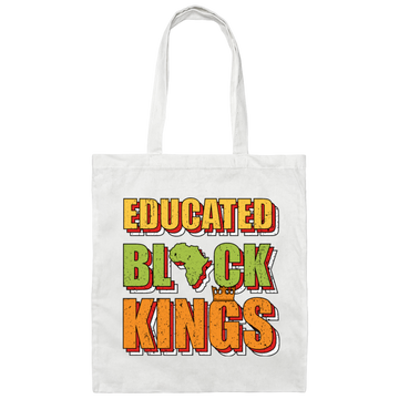 Educated Black King Gift African American Pride Canvas Tote Bag