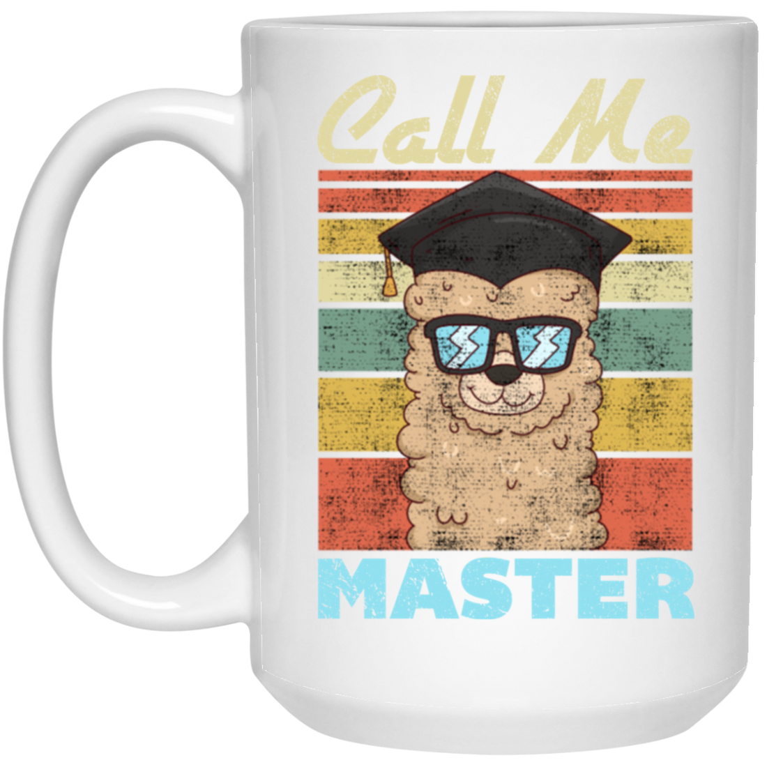 Intelligent Dog, Retro Best Dog, Call Me Master, Funny Dog, Vintage White Mug