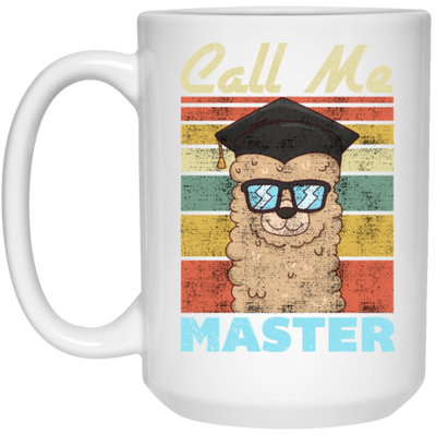 Intelligent Dog, Retro Best Dog, Call Me Master, Funny Dog, Vintage White Mug