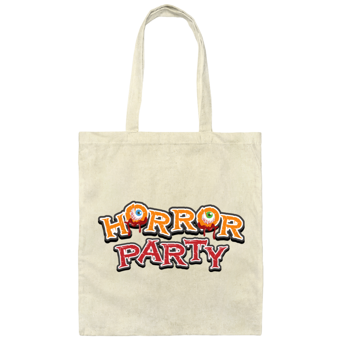 Horror Party, Horror Night, Halloween Party Canvas Tote Bag