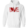 Love Text, Heart Pattern, Groovy Love, Valentine Gift, Valentine's Day, Trendy Valentine Pullover Hoodie