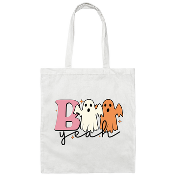 Boo Yeah, Spooky Halloween, Happy Halloween Canvas Tote Bag