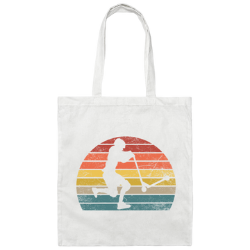 Scoot Lover, Scooter Gift, Funny Sport Vintage Style, Gift For Scooter Rider Canvas Tote Bag