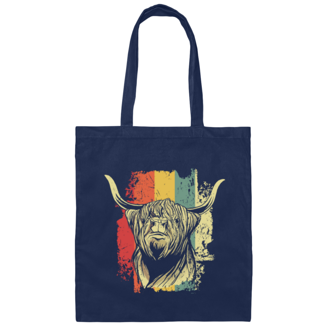 Best Cow Lover, Retro Cow Gift, Cow Vintage Gift Lover, Head Of Cow Canvas Tote Bag