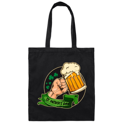 Love Beer And St Patrick Day Shamrock Lover Canvas Tote Bag