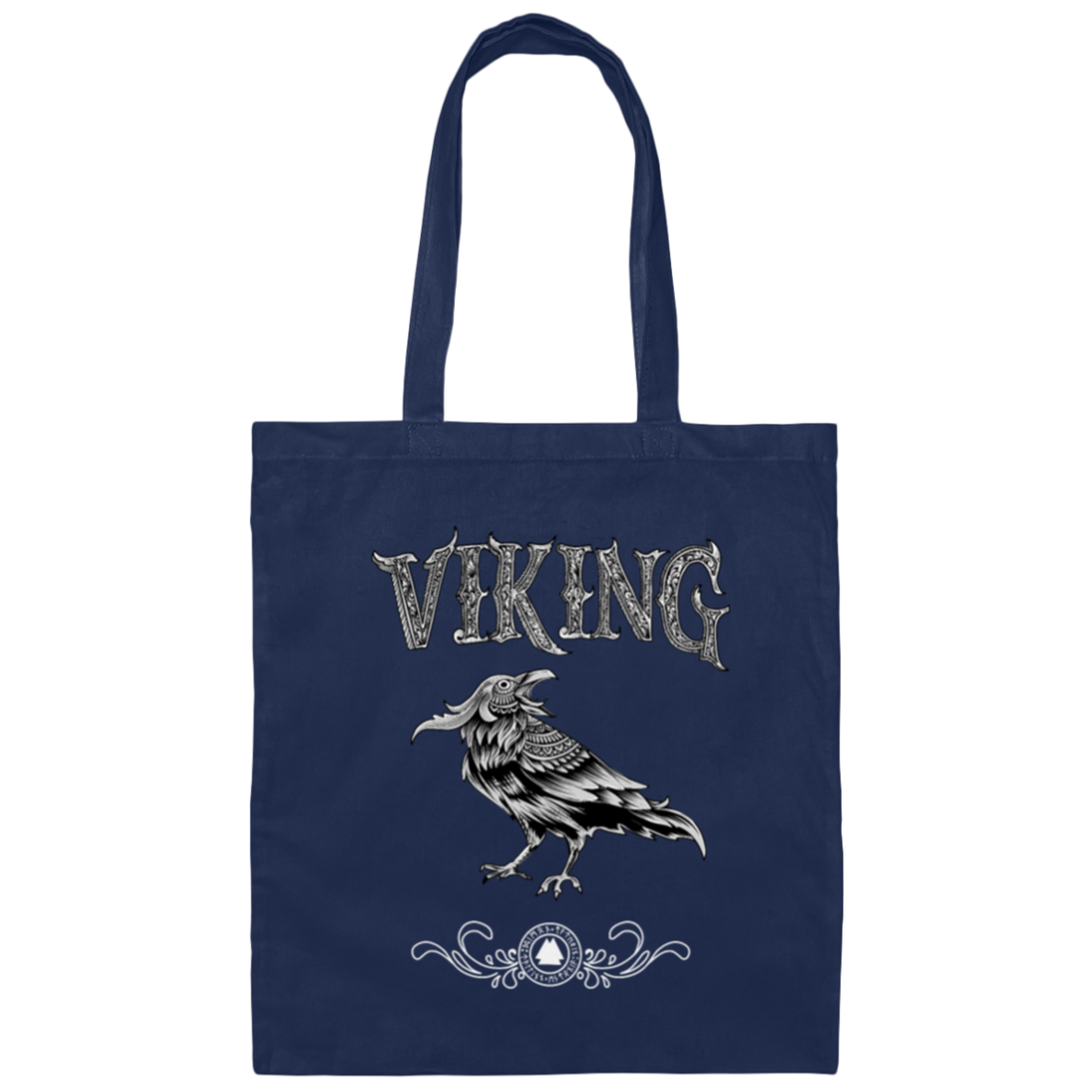 Viking Raven Bird Nordic Style Norseman Norse Canvas Tote Bag