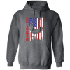 Chicken Silhouette, American Chicken, American Flag Pullover Hoodie