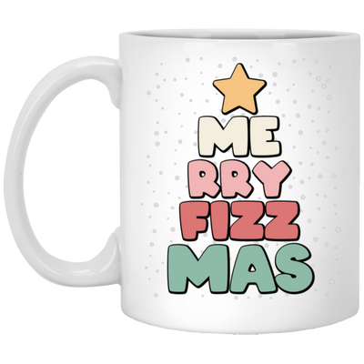 Merry Fizz Mas, Merry Christmas Tree, Cute Fizz Mas, Love Arbonne, Merry Christmas, Trendy Christmas White Mug