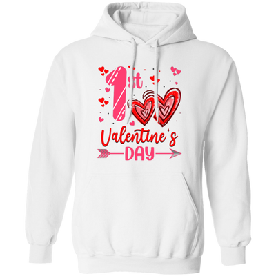 My First Valentine's Day, Valentine With You, First Love, Valentine's Day, Trendy Valentine Pullover Hoodie