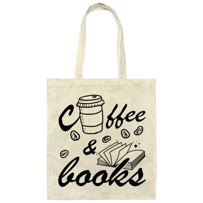 Coffee And Books, Love Coffee, Love Books, Coffee Lover Canvas Tote Bag