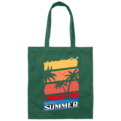 Summer Vibes, Retro Summer, Vintage Summer, Love Summer, Go To Beach Canvas Tote Bag