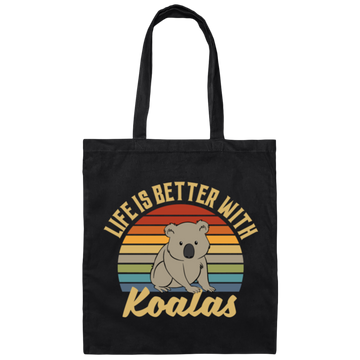 Cute Koalas Retro Life Is Better With Koalas Best For Gift Canvas Tote Bag