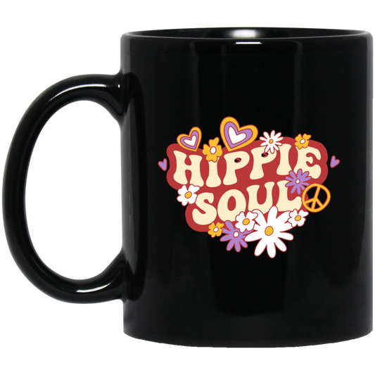 Hippie Soul, Groovy Soul, Groovy Style, Groovy Hippie Black Mug