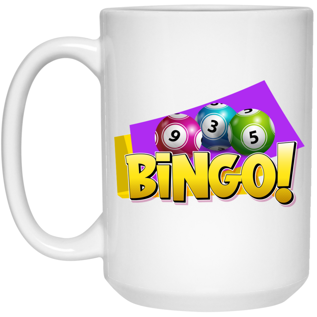 Bingo Balls, Love Bingo, Funny Bingo Game, Funny Game White Mug
