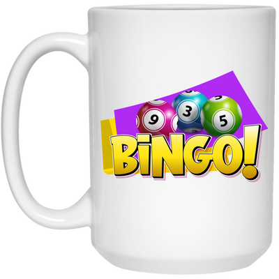 Bingo Balls, Love Bingo, Funny Bingo Game, Funny Game White Mug