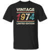 Vintage Birthday, 1974 Birthday, Retro 1974, Retro Birthday Unisex T-Shirt