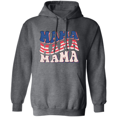 Groovy Mama, Retro Mama, American Mama, Mommy Pullover Hoodie