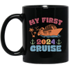 My First 2024 Cruise, Love Boat, Retro Cruise, 2024 Cruise Black Mug