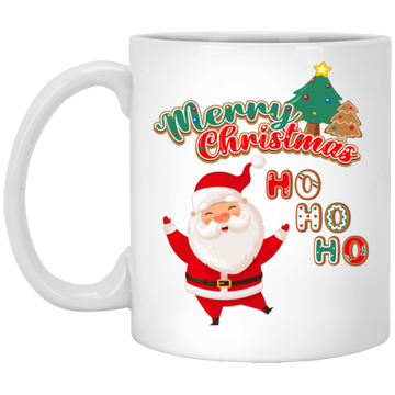 Merry Christmas, Ho Ho Ho, Love Christmas White Mug