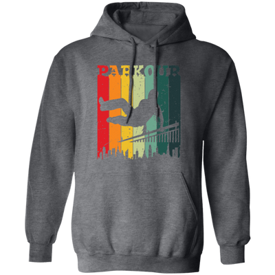 Retro Parkour Gift, Athlete Parkour, Freerunning, Freerunners Gift Pullover Hoodie