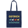 Vintage Ostrich Whisperer Retro, Love Ostrich, Retro Ostrich Canvas Tote Bag