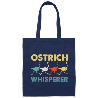 Vintage Ostrich Whisperer Retro, Love Ostrich, Retro Ostrich Canvas Tote Bag