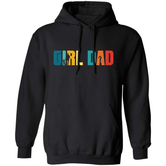 Girl Dad, Daughter's Dad, Father's Day Gifts, Retro Daddy Pullover Hoodie