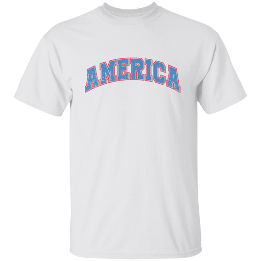 America Text, American Patriotic, 4th July Retro, 4th July Unisex T-Shirt